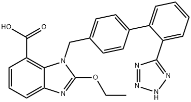 2-Ethoxy-3-[[4-[2-(1H-tetrazol-5-yl)phenyl]phenyl]methyl]-3H-benzoimidazole-4-carboxylic acid(139481-59-7)